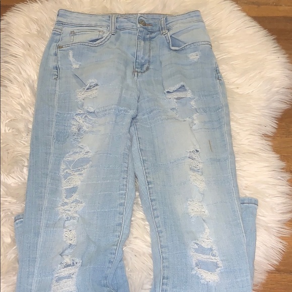 High waisted ripped skinny jeans - Picture 2 of 3